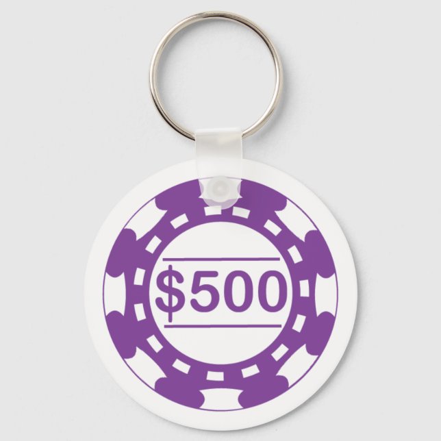 chaveiro de Chip Casino de US$ 500 (Frente)