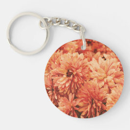 Chaveiro de Chrysanthemum Laranja