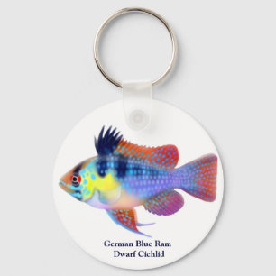 Chaveiro de Cichlid de Anã Azul Alemão
