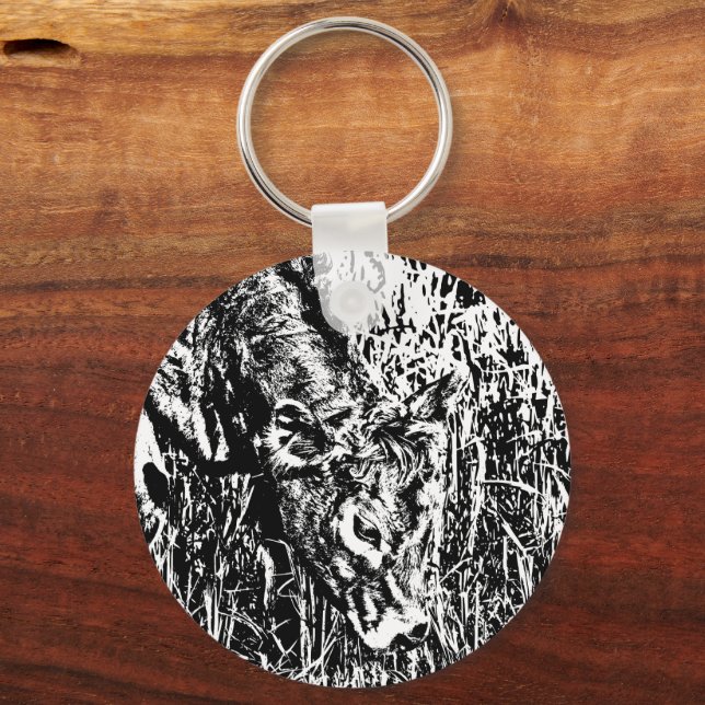 Chaveiro de círculo metálico, 5,08 cm (Frente)