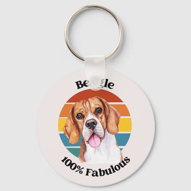 Chaveiro de citação engraçada do Beagle (Frente)