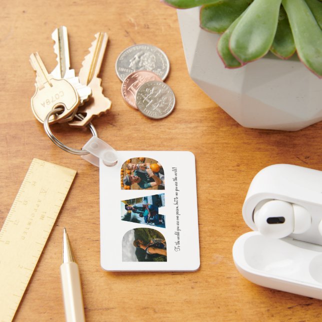 Chaveiro de Colagem de Fotografias do pai para o D (Mesa)