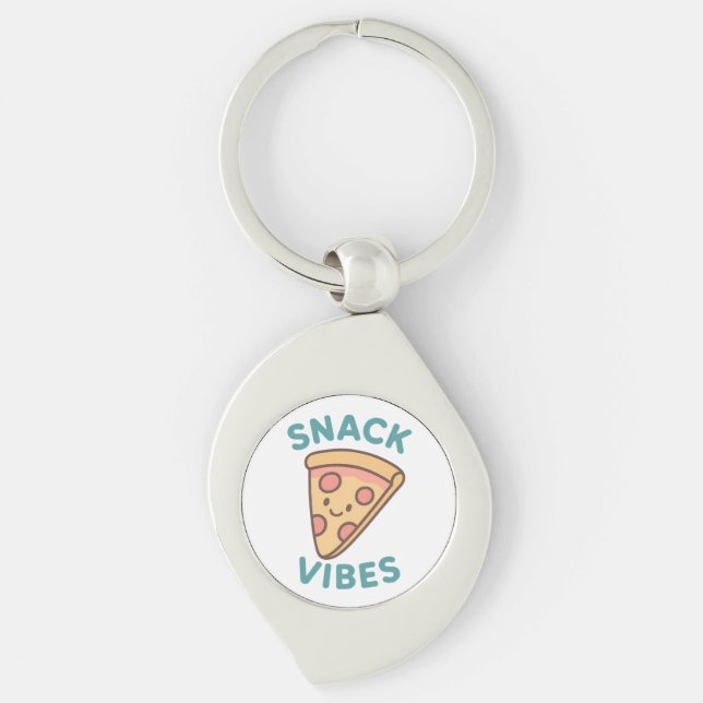 Chaveiro de Comida - Design de desenho "Snack Vibe (Frente)