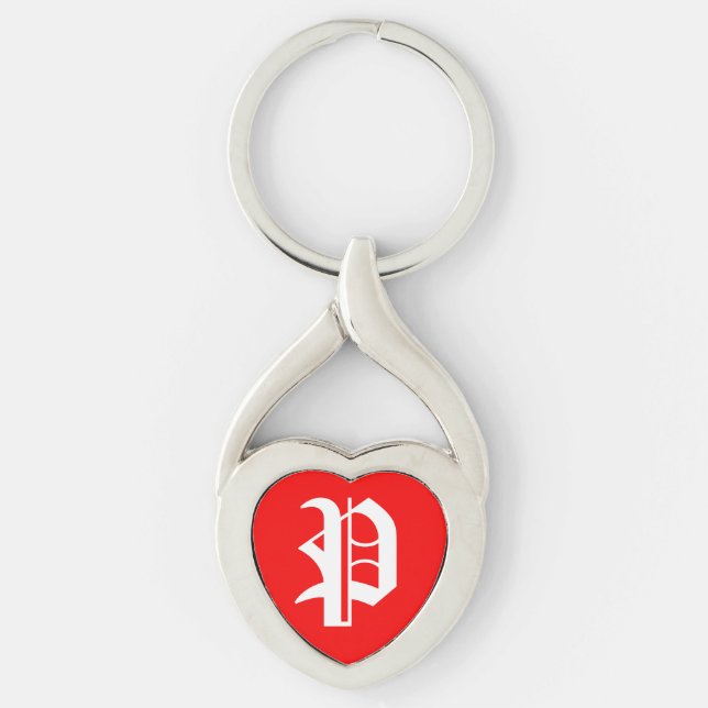 chaveiro de Coração Vermelho "P" (Frente)