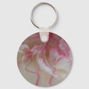 Chaveiro de cravo branco e rosa