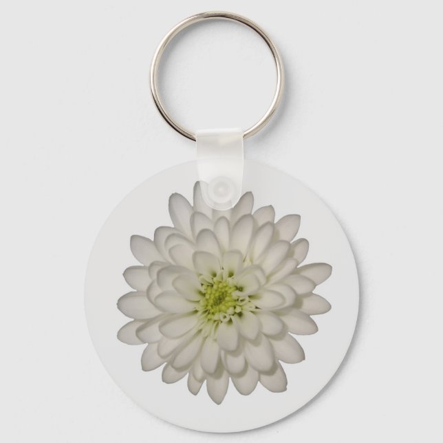 Chaveiro de Crisântemo Branco (Frente)