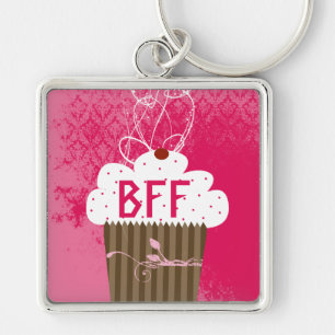 Chaveiro de Cupcake para melhores amigos do BFF