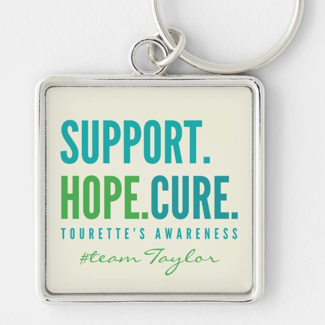 chaveiro de cura de esperança de suporte a nome pe (Frente)