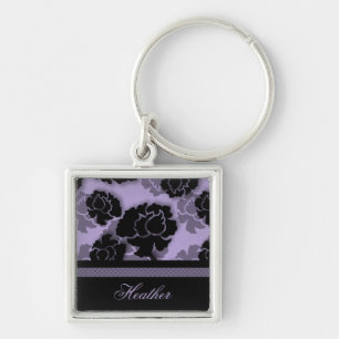 Chaveiro de Decadência Floral Grungy, Lavanda