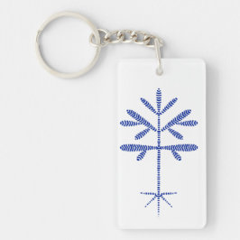 Chaveiro de decapagem Azul Acrílico