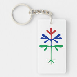 Chaveiro de decapagem de três cores acrílicas