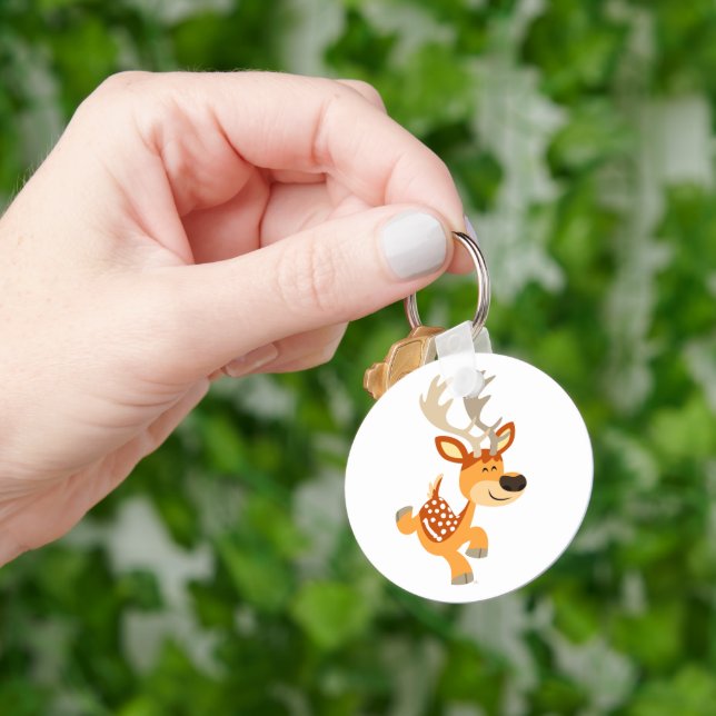 Chaveiro de Deer de Deer de Gamboling de Cartoon e (Mão)