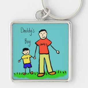 Chaveiro de Desenho pai Pai e Filho da Família