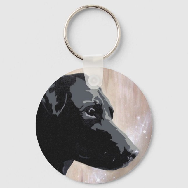 Chaveiro de design de teclas de faísca de cão padr (Frente)