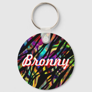 Chaveiro de Design de Zebra Colorida Personalizada