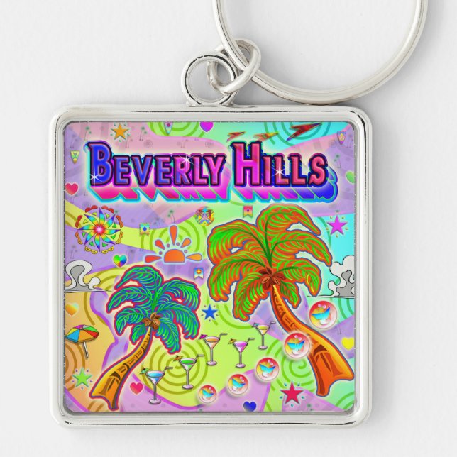 Chaveiro de Destino de Férias do Beverly Colinas (Frente)