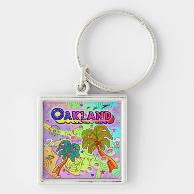 Chaveiro de Destino de Férias Oakland (Frente)