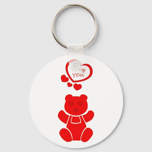 Chaveiro de dia de os namorados de Urso de  (Frente)
