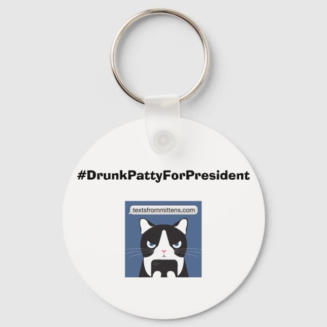 chaveiro de #DrunkPattyForPresidente Basic (Frente)