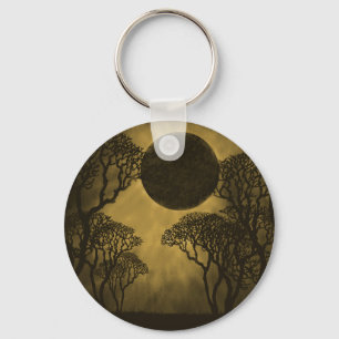 Chaveiro de Eclipse de Floresta Escura ouro
