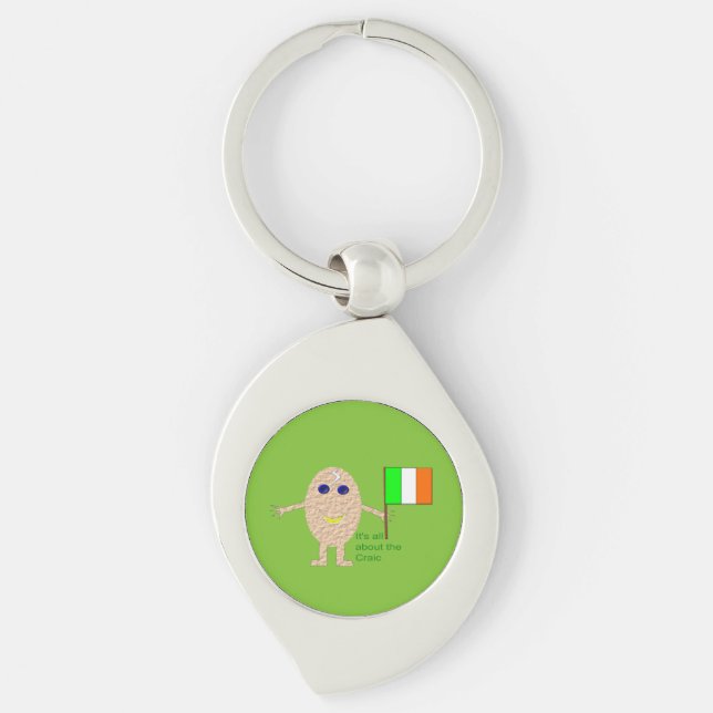Chaveiro de Egg Irlandês Patriótico (Frente)