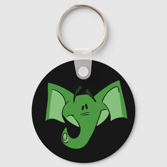 Chaveiro de Elefante Verde (Frente)