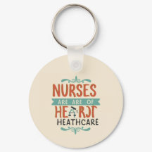 Chaveiro de Enfermeira Redonda - Coração dos Cuida