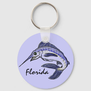 Chaveiro de espadim azul da Flórida
