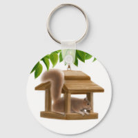 Chaveiro de Esquilo de Alimentador de Aves