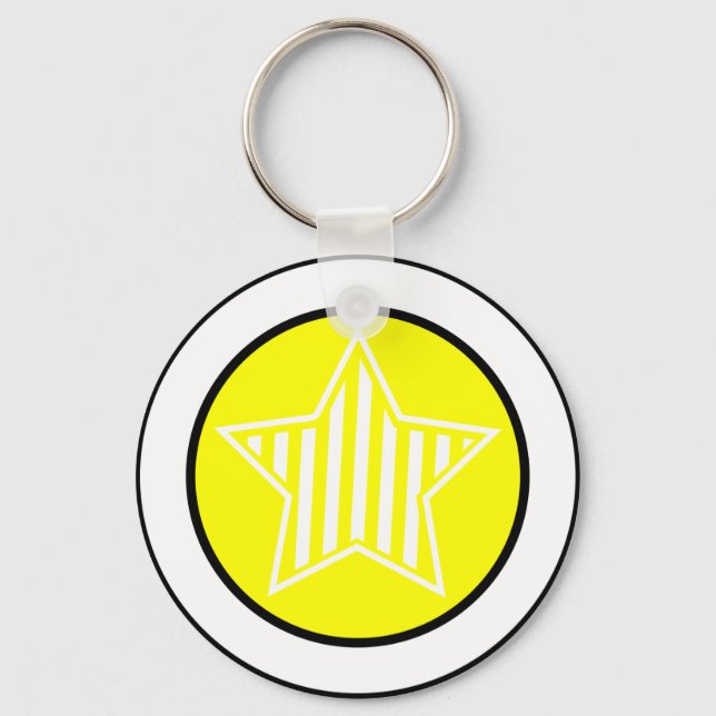 Chaveiro de Estrela Amarela e Branca (Frente)