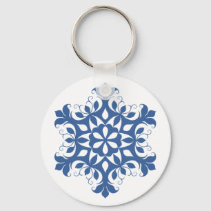 Chaveiro de floco de neve azul