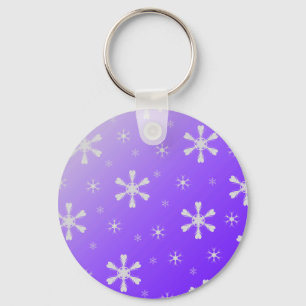 Chaveiro de flocos de neve roxos