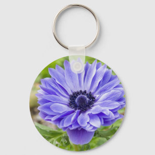 Chaveiro de Flor Aster Azul