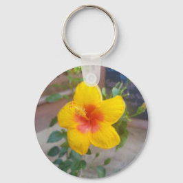 Chaveiro de Flor de Hibisco