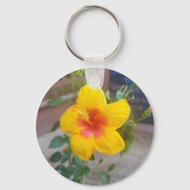 Chaveiro de Flor de Hibisco (Frente)