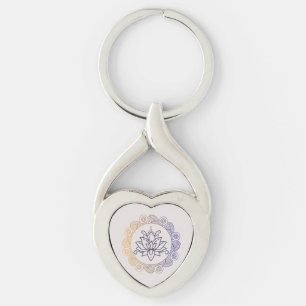 Chaveiro de Flor de Lotus
