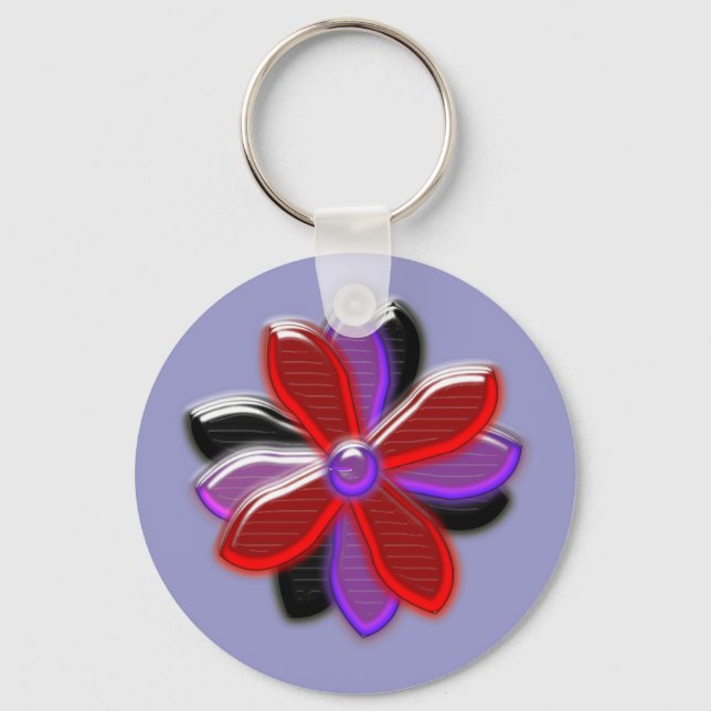 Chaveiro de Flor de Margarida Brilhante (Frente)