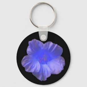 Chaveiro de Flor Nasturtium Azul