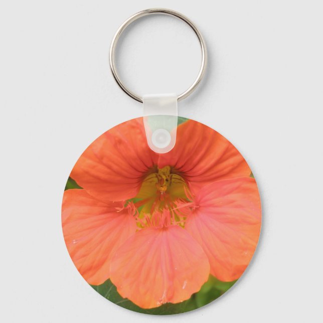 Chaveiro de Flor Nasturtium Laranja (Frente)