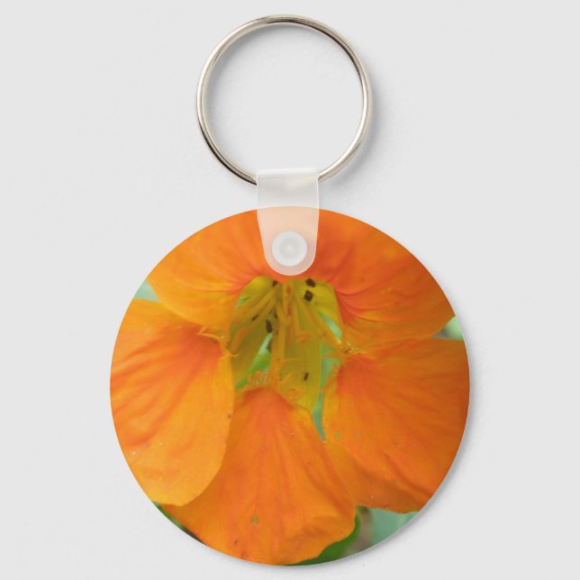 Chaveiro de Flor Nasturtium Laranja bonito (Frente)