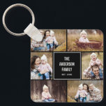 Chaveiro de Foto Editável por Colagem Quadrada<br><div class="desc">Mantenha suas chaves seguras e espetaculares com um chaveiro personalizado. Concebido por Berry Berry Sweet,  moderno Stationery e presentes personalizados. Visite nosso site em www.berryberrysweet.com para ver nossas linhas de produtos de cheio.</div>