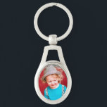 Chaveiro de Foto Oval<br><div class="desc">Personalize este adorável chaveiro com suas próprias fotos ou gráficos.</div>