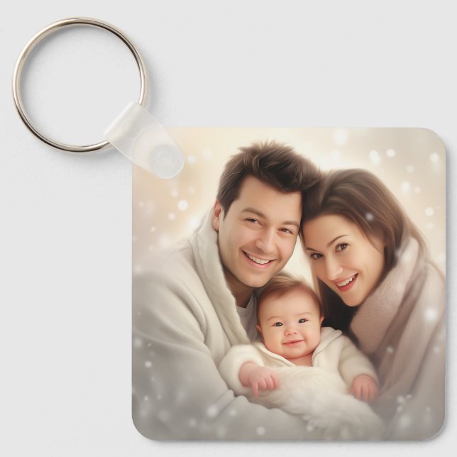 Chaveiro de Foto Personalizada Simples e Foto de T (Frente)