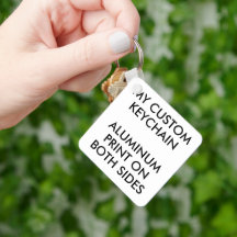 Chaveiro de Foto Personalizado em ALUMÍNIO QUADRAD
