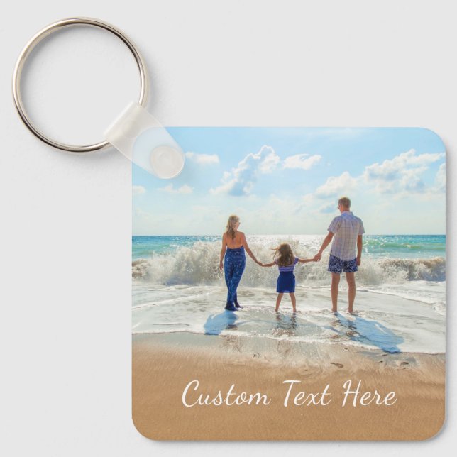 Chaveiro de Fotografia e Texto Personalizado com a (Frente)