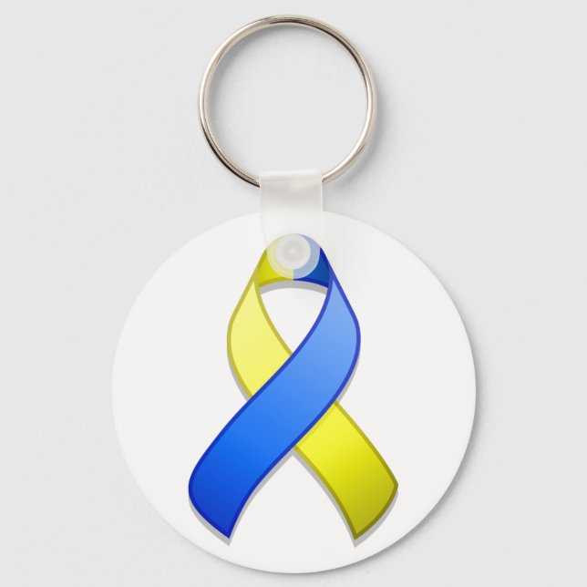 Chaveiro de Friso de Consciência Azul e Amarelo (Frente)