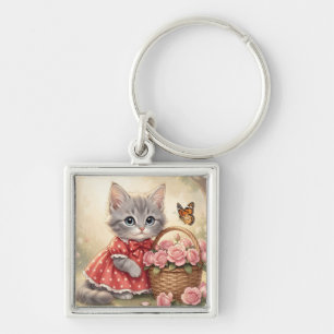 chaveiro de gatinho adorável