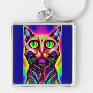 chaveiro de gato curioso