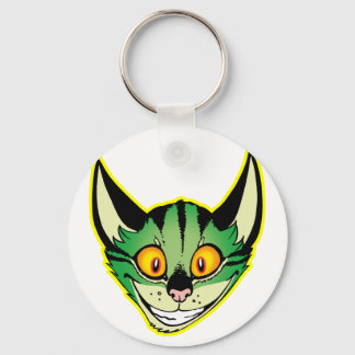 Chaveiro de Gato de Cartoon Fluorescente