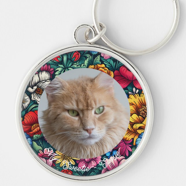 Chaveiro de Gato de Pet Cachorro Personalizável (Frente)